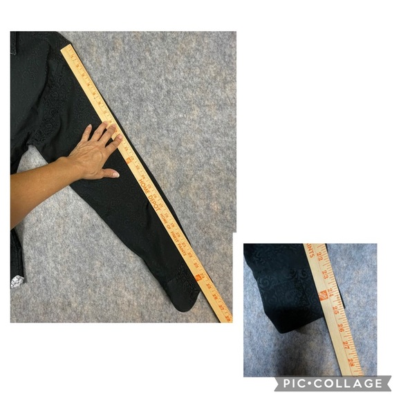 Robert Graham Black on Black Windsor Paisley Jacquard Flip Cuff Classic Shirt M - Picture 6 of 16